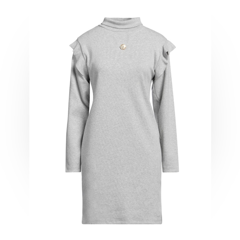 Elegant Turtleneck Short Dress